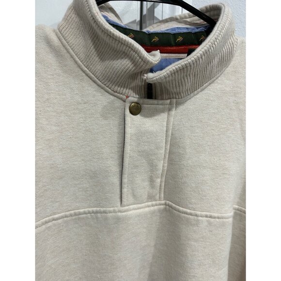 Orvis Snap Quarter Zip Pullover Sweatshirt Oatmeal Heather Sz XXL Relaxed Staple - Picture 4 of 10